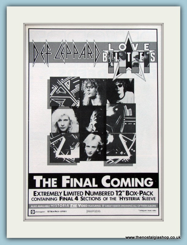 Def Leppard Love Bites 1988 Original Advert (ref AD4470)