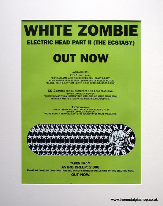 White Zombie 1995 Original Advert (ref AD927)