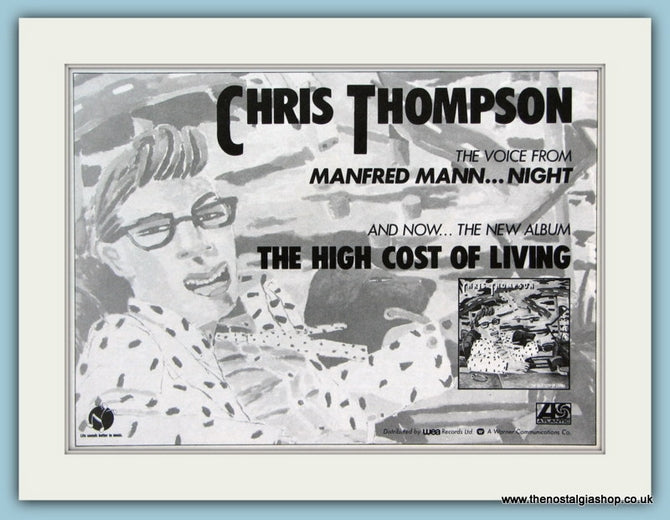 Chris Thompson (Manfred Mann) The High Cost Of Living Original Music Advert 1986 (ref AD3811)