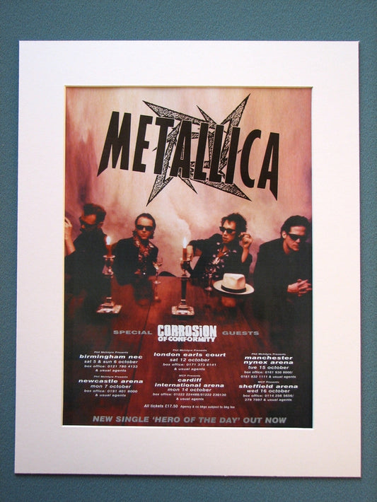 Metallica set of two Original Adverts 1996 (ref AD866)