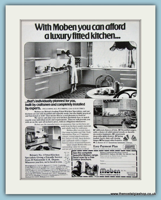 Moben Kitchen Furniture Original Advert 1981 (ref AD2761)