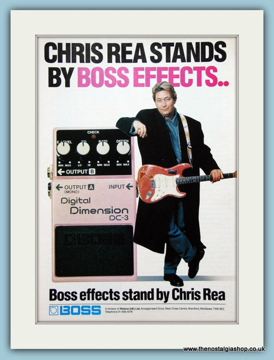 Boss Effects Stand by Chris Rea. Original Advert 1989 (ref AD2691)