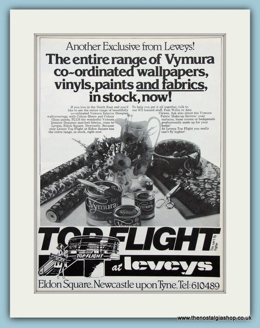 Leveys Wallpapers, Paints, Fabrics Original Advert 1978 (ref AD2519)