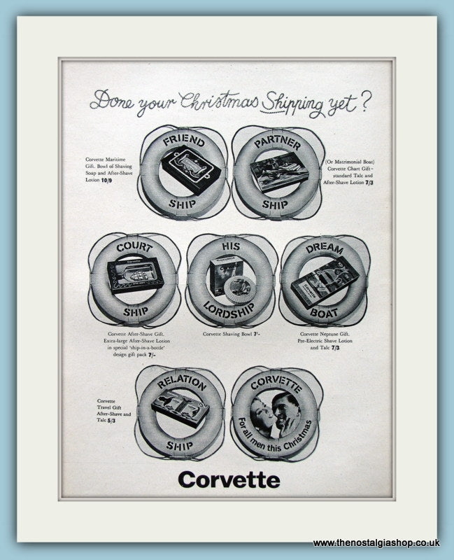 Corvette Gift Sets Original Advert 1963 (ref AD3904)