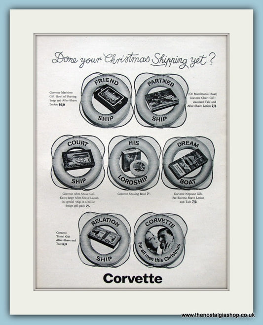 Corvette Gift Sets Original Advert 1963 (ref AD3904)