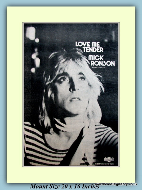 Mick Ronson Original Advert 1974 (ref AD9072)