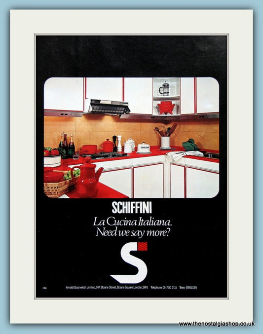 Schiffini Kitchen Furniture Original Advert 1978 (ref AD2792)