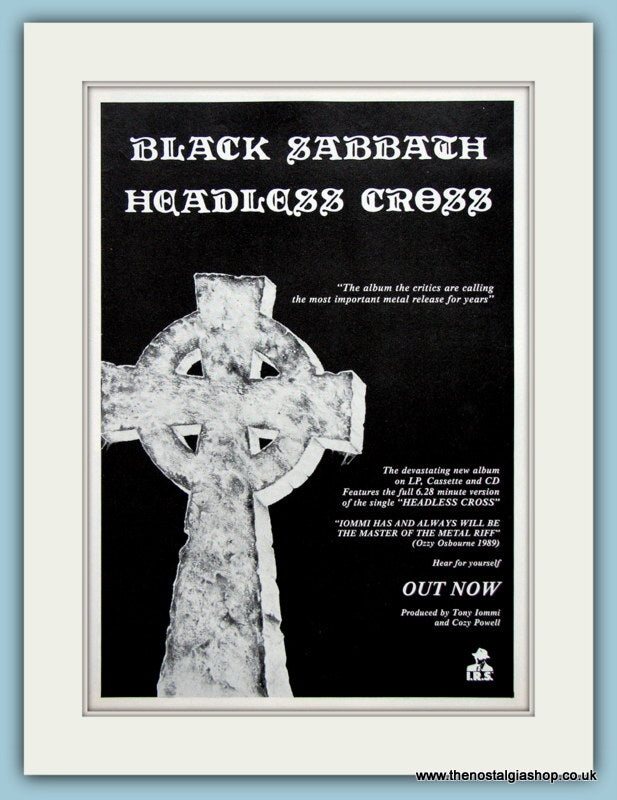 Black Sabbath Headless Cross Original Music Advert 1989 (ref AD3401)