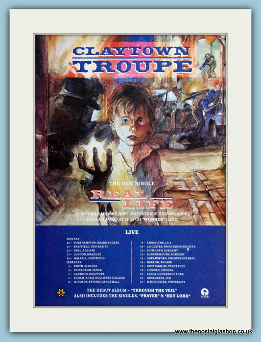 Claytown Troupe Real Life Original Music Advert 1990 (ref AD3744)