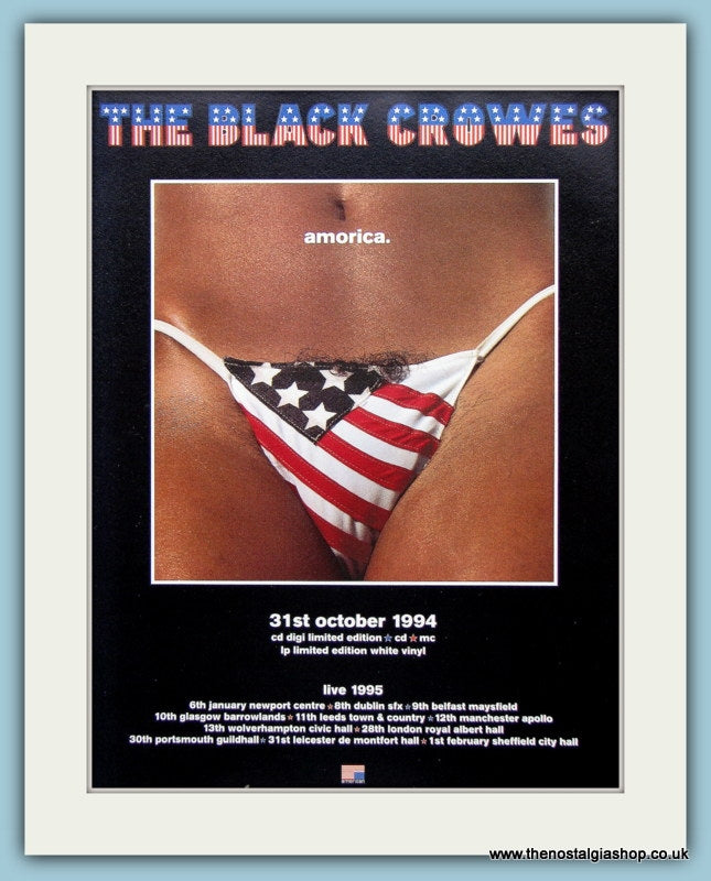 The Black Crowes Amorica Original Music Advert 1995 (ref AD3505)