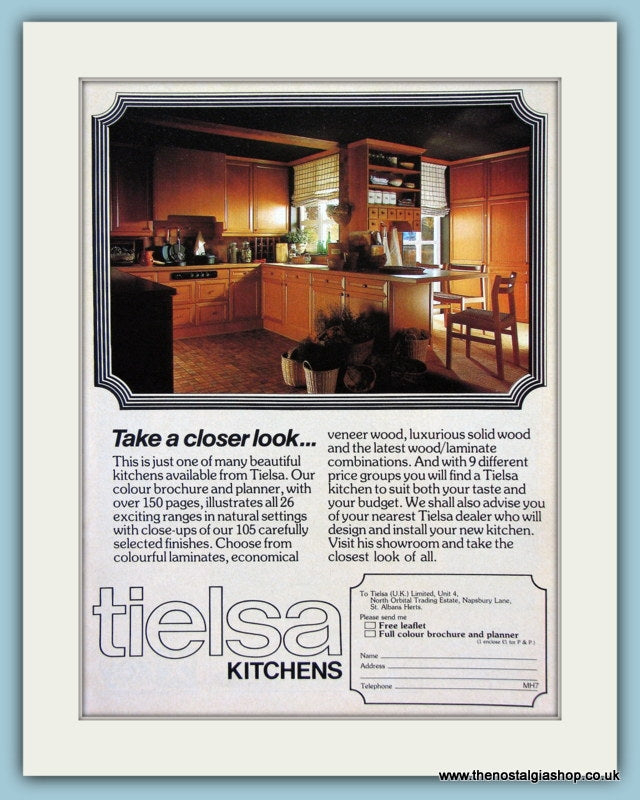 Tielsa Kitchen Furniture Original Advert 1981 (ref AD2758)