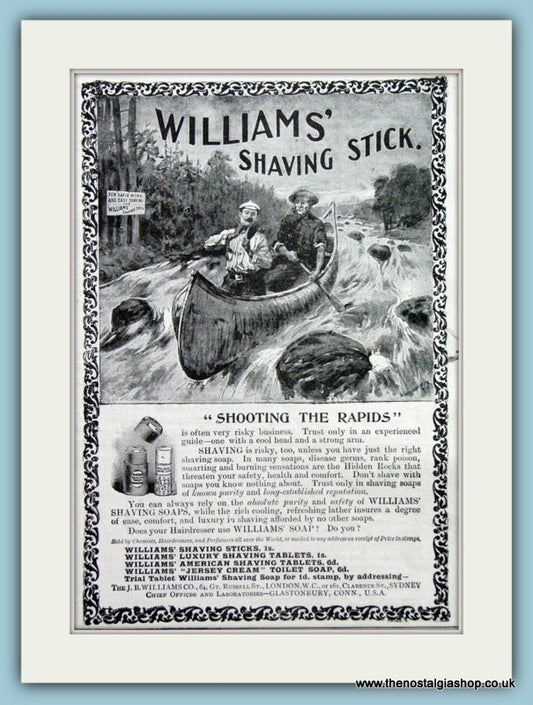 Williams' Shaving Stick. Original Advert 1899 (ref AD6022)