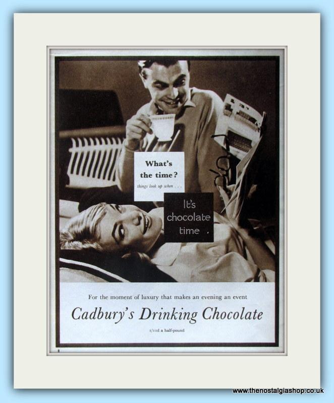 Cadbury's Drinking Chocolate Set Of 3 Original Adverts 1958 (ref AD4924)