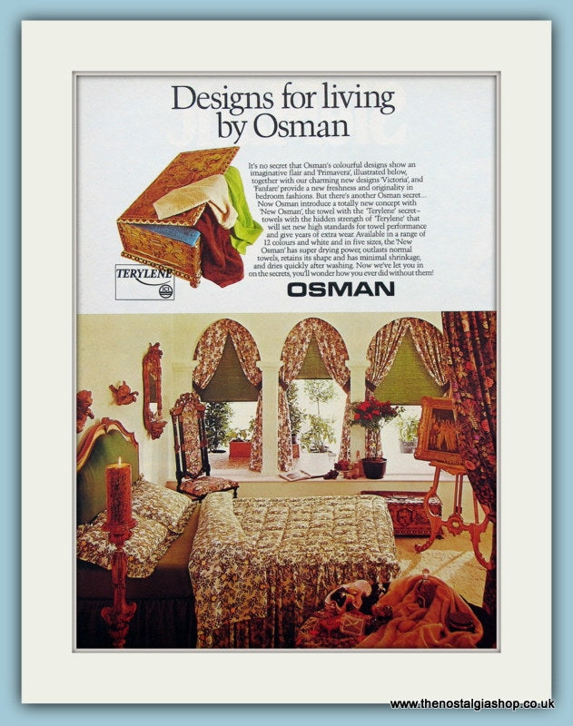 Osman Textile Designs Original Advert 1975 (ref AD2389)