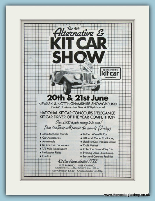 Kit Car Show Newark Original Advert 1987 (ref AD2001)