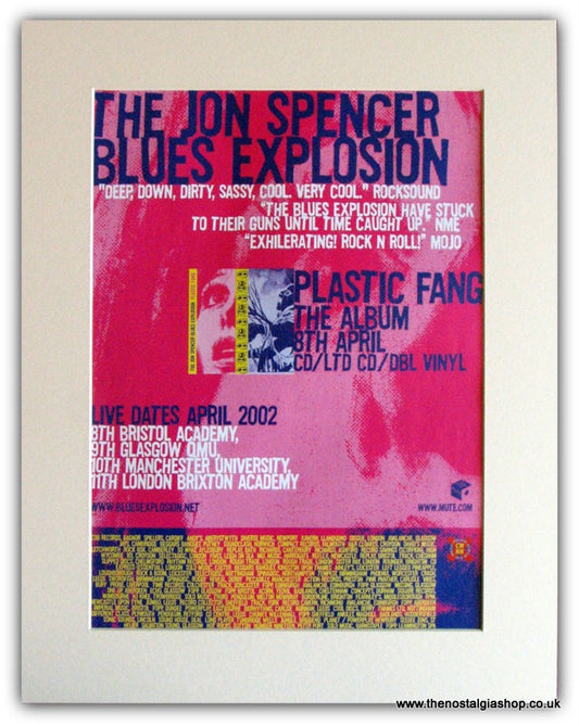 Jon Spencer Blues Explosion UK Tour Advert 2002 (ref AD1765)