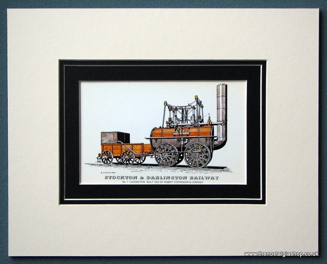 Stockton & Darlington Rly No: 1'Locomotion' Mounted Print (ref SP51)