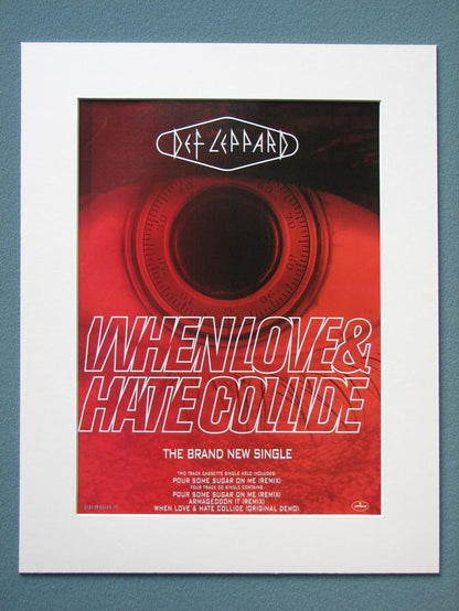 Def Leppard set of 4 Original Adverts (ref AD872)