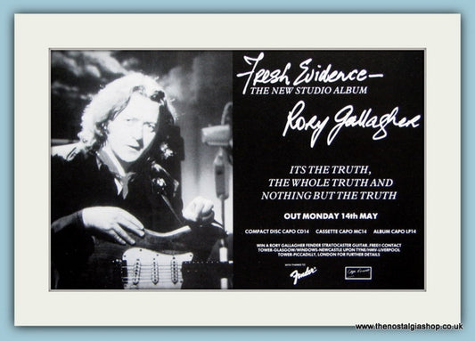 Rory Gallagher Original Advert 1990 (ref AD1926)