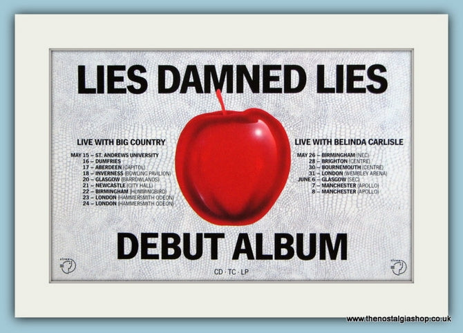 Lies Damned Lies Original Advert 1990 (ref AD1925)