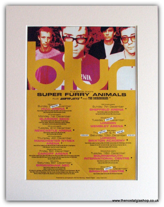 Blur UK Tour Advert 1997 (ref AD1767)