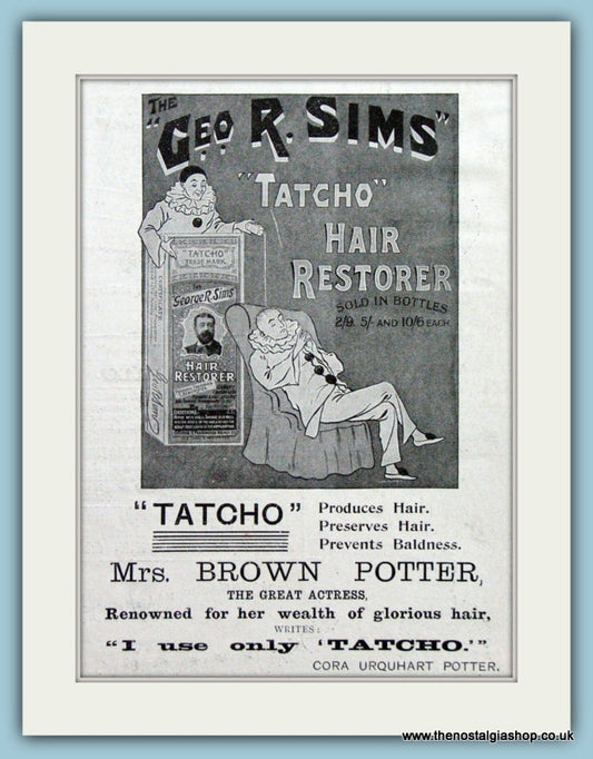 Tatcho Hair Restorer. Original Advert 1898 (ref AD6003)