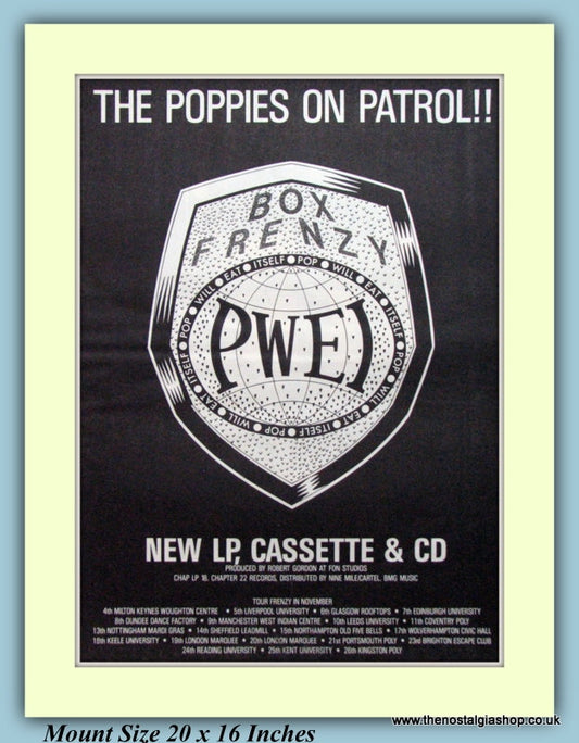 Pop Will Eat Itself Box Frenzy Original Advert 1987 (ref AD9322)