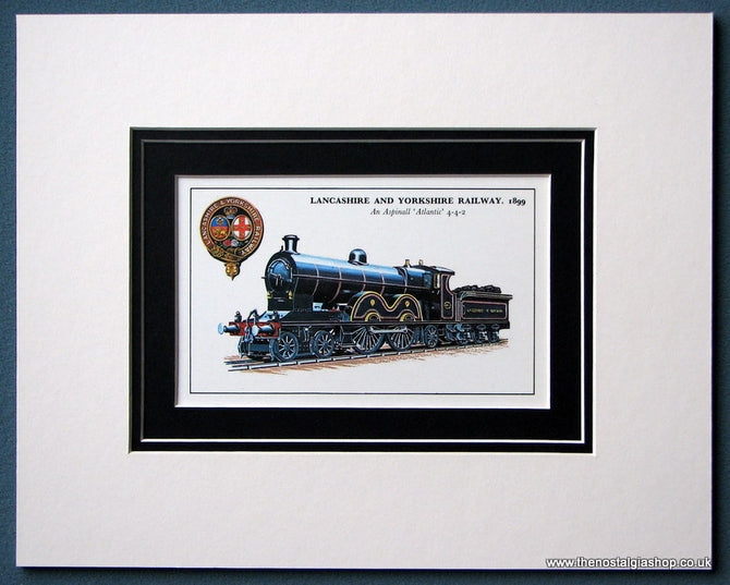 Lancashire And Yorkshire Railway 'Atlantic' 4-4-2 Mounted Print (ref SP11)