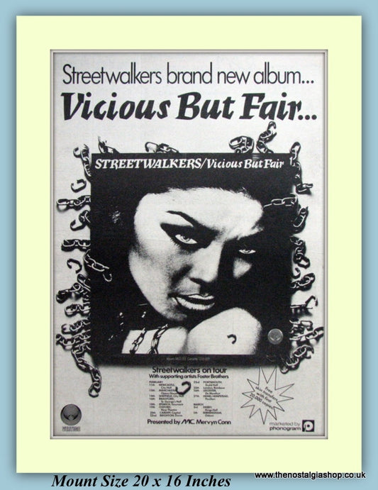 Street Walkers Vicious But Fair Original Advert 1977 (ref AD9283)