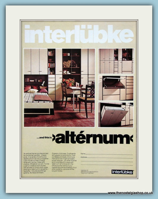 Interlubke Furniture Original Advert 1977 (ref AD2433)