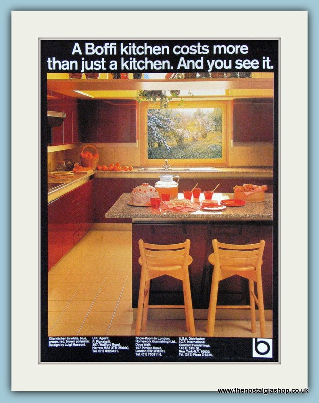 Boffi Kitchens Original Advert 1981 (ref AD3841)