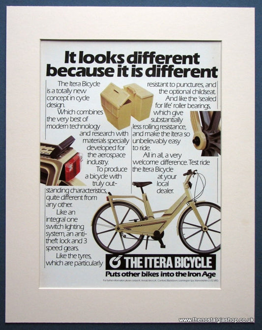 Itera Bicycle. Original advert 1982 (ref AD965)