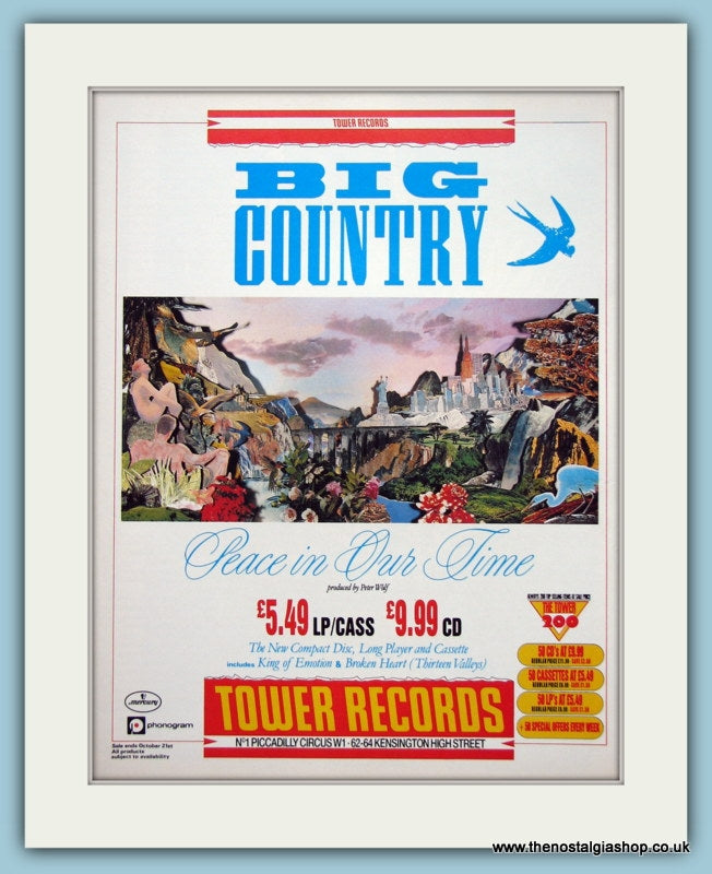 Big Country Peace In Our Time Original Music Advert 1988 (ref AD3497)