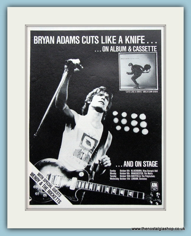 Bryan Adams Cuts like A Knife Original Music Advert 1983 (ref AD3486)