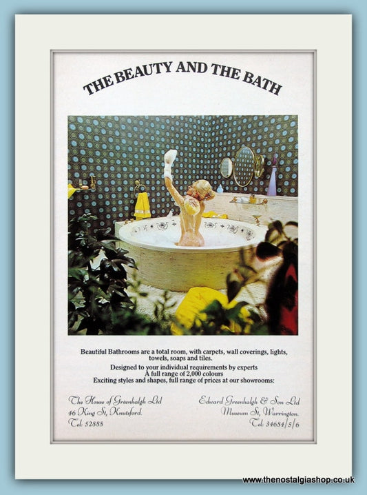 Greenhalgh Luxury Bathrooms Original Advert 1975 (ref AD2366)