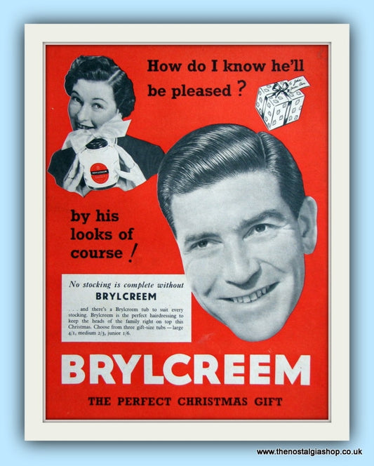 Brylcreem for Christmas. Original Advert 1953 (ref AD8039)