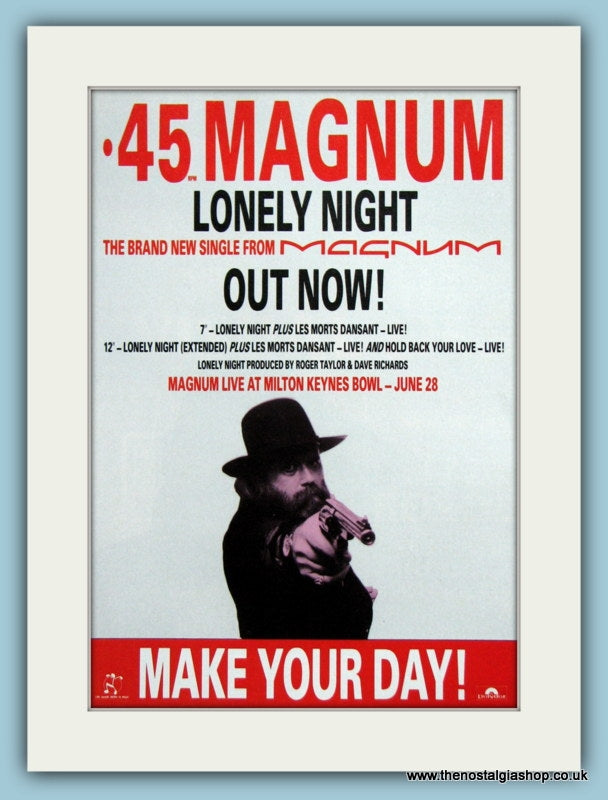 Magnum - Lonely Night 1986 Original Advert (ref AD2923)