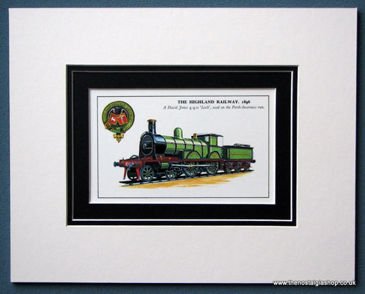 The Highland Railway 'Loch' 4-4-0 Mounted Print (ref SP10)