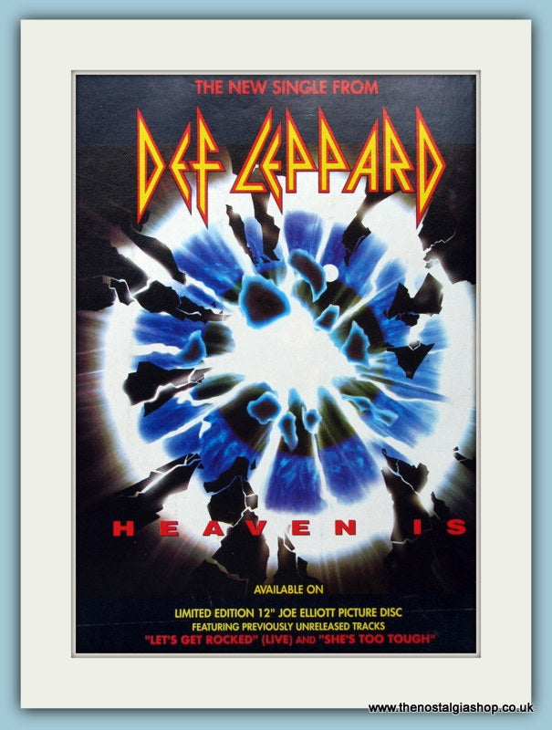 Def Leppard Heaven Is 1993 Original Advert (ref AD4468)