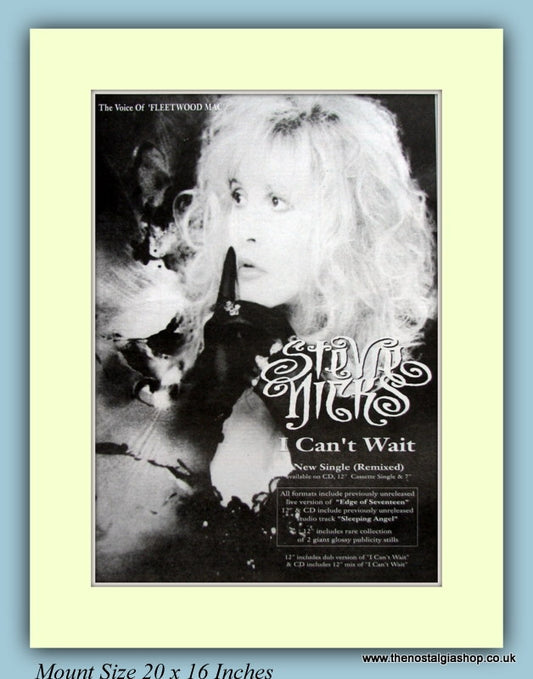 Stevie Nicks I Can't Wait Original Advert 1991 (ref AD9160)