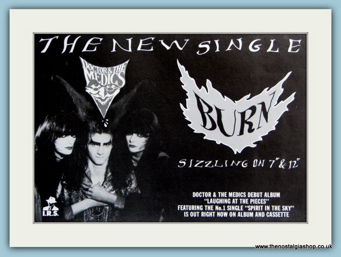 Doctor & The Medics Burn Original Advert 1986 (ref AD4165)