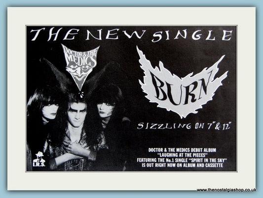 Doctor & The Medics Burn Original Advert 1986 (ref AD4165)