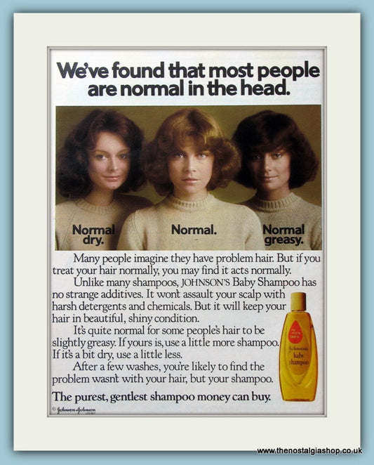 Johnsons Baby Shampoo Original Advert 1977 (ref AD4341)