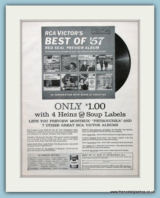 Heinz Soup Record Album Offer Original Advert 1957 (ref AD4576)