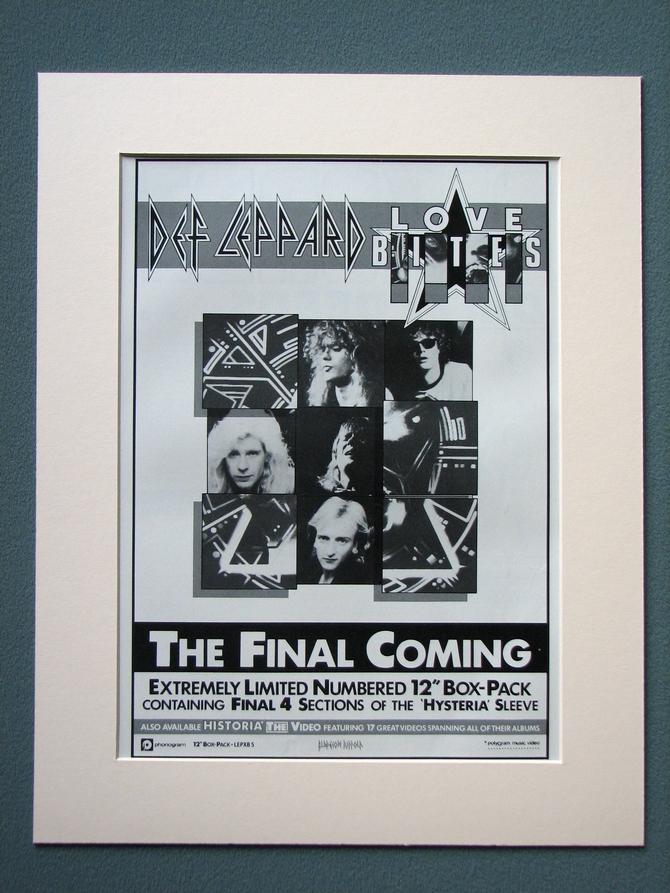 Def Leppard Set of 4 Original Adverts1988 (ref AD867)