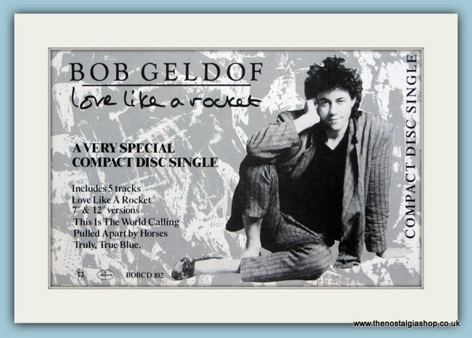 Bob Geldof Original Advert 1987 (ref AD1886)