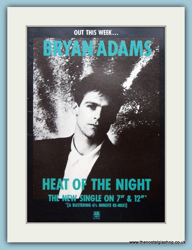 Bryan Adams Heat Of The Night Original Music Advert 1987 (ref AD3485)