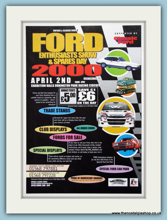 Ford Enthusiasts Show Donnington 2000. Original Advert (ref AD2049)