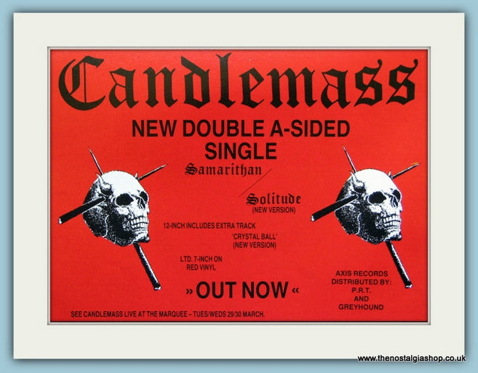 Candlemass Samarithan, 1988 Original Advert (ref AD4137)