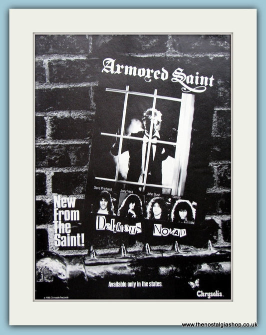 Armored Saint Delirious Nomad 1985 Original Advert (ref AD3160)